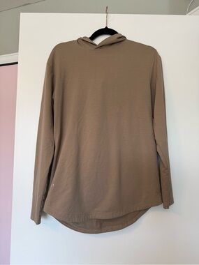 BYLT Basics Men's Lightweight Hooded Long-Sleeve in Taupe